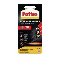 12 Stk. Pattex Sekundenkleber Classic MINI-TRIO 3X1G Transp.Tube PSMT3 /