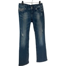 Miss Me Medium Blue Wash Rhinestone Lace Embellished Bootcut Jeans