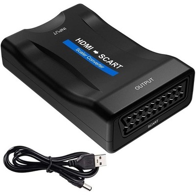 HDMI zu auf Scart Konverter Wandler AV Scaler Converter Adapter 1080P HD TV NEU