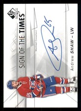 2016-17 SP Authentic Sign of the Times #SOTTAS Andrew Shaw