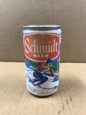 Vintage Empty Schmidt "Skiing Design" Pull Top Beer Can