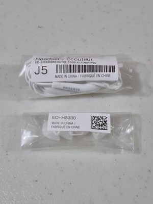 OEM   Samsung Galaxy J5 earbuds earphones headphones, EO-HS3303WE, NEW