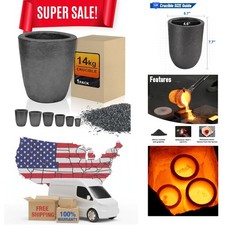 14kg Silicon Carbide Graphite Crucibles,Crucibles for Melting Metal,Withstand...
