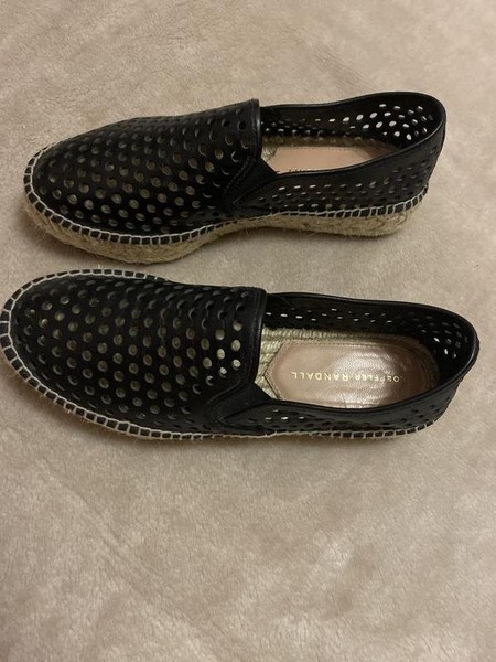 Women Loeffler Randall Espadrilles Black Leather