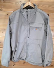 Carhartt Super Dux Full Zip Canvas Jacket Men XL Tan Relaxed Fit OJ5342-M