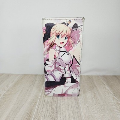 Artoria Pendragon Saber Lily Fate/Grand Order Tri-Fold Long Wallet ID Cards Cash