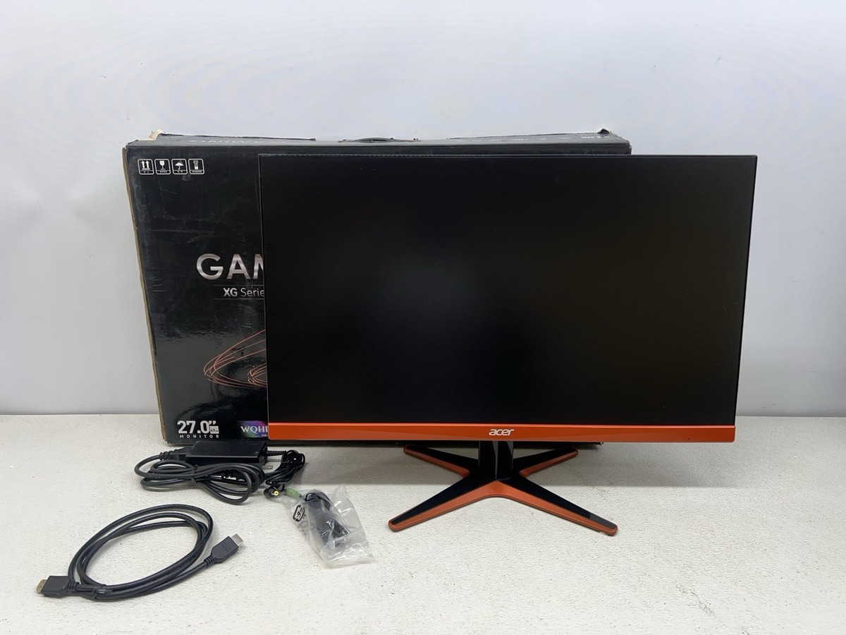 (未使用･未開封品)　Acer XG270HU - LED monitor - 27&quot; - 2560 x 1440 QHD - TN - 350 cd/m2 - 1000:1 - 1 ms - HDMI DVI-D DisplayPort - speakers - black orange kmdlckf Amazon.com: Acer 27