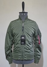 Alpha Industries MA-1  Wmn Bomber Jacket Sage Green Size S Brand New Tags Flight