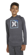 Hurley Youth Lightweight Hoodie H20-DRI Gray Boys Size Small 7/8 NEW WITH TAG