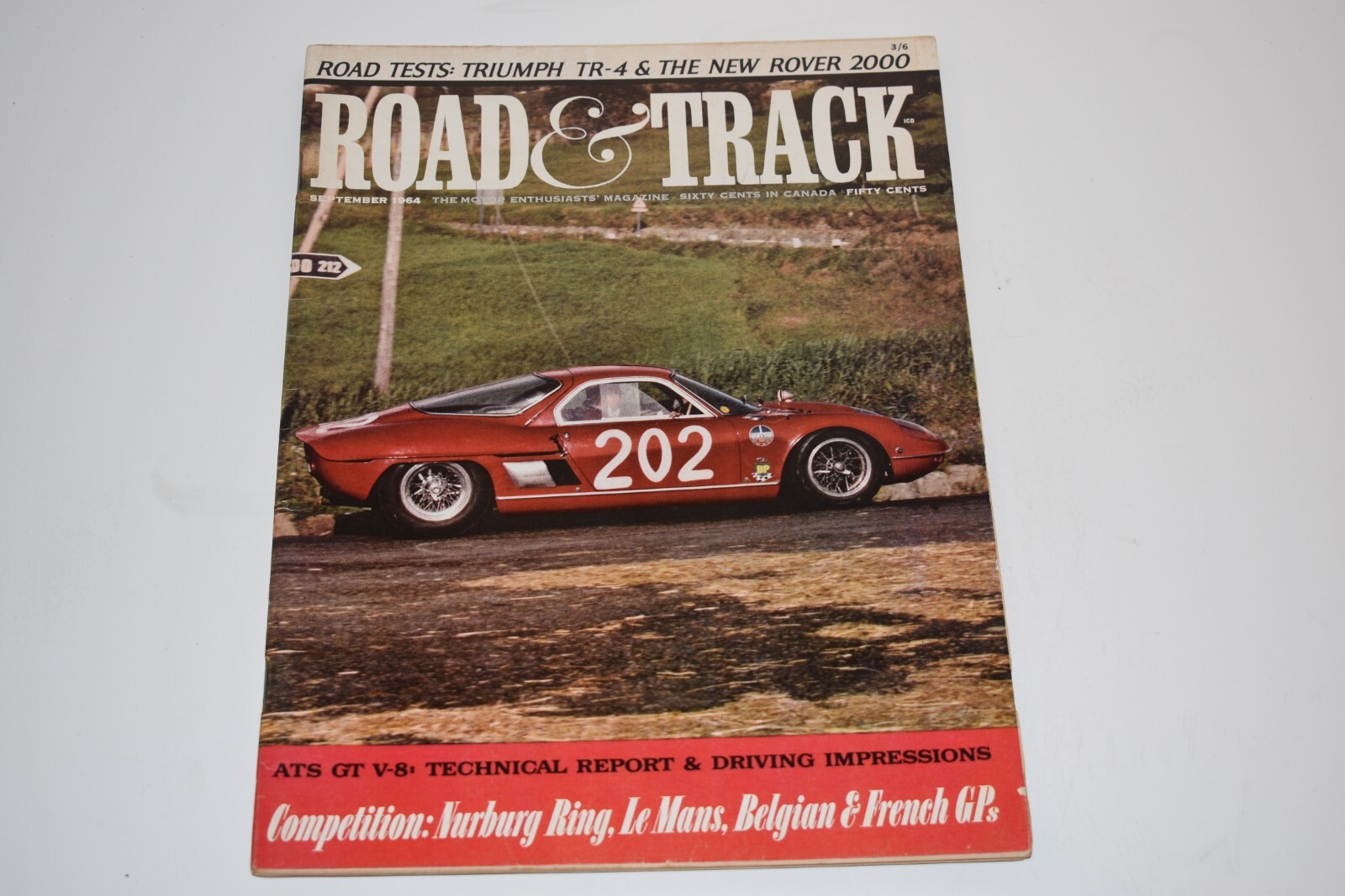 Vtg. September 1964 Road & Track Magazine - ATS Coupe at Targa Florio ...