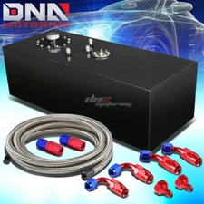 15 GALLON TOP-FEED COATED RACE FUEL CELL TANK+CAP+LEVEL SENDER+NYLON LINE KIT