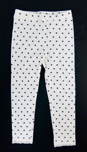 Girls Outfit Top and Legging XS 4/5 Cream Blue-Gray Stars Long Sleeve Cotton - Picture 8 of 12