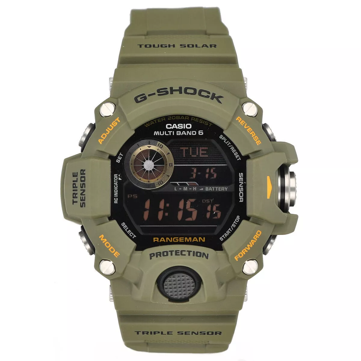 Casio Rangeman GW9400 3 Twin Sensor Black Dial G Shock Men s Green