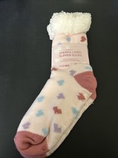 Mia And Tess Super Soft Sherpa Lined Slipper Socks NWT