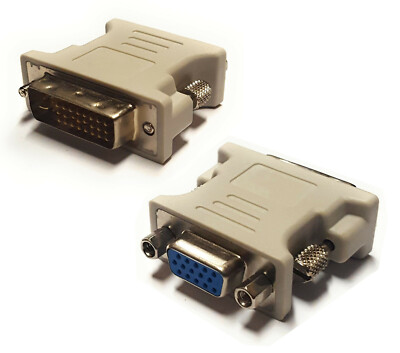 DVI-I 24+5 Pin Dual Link Male to VGA Female Adapter Converter LCD Monitor PC