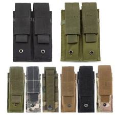 Tactical Molle Single/Double Magazine Belt Holster For 9mm.40 .45 Cal Mag Holder