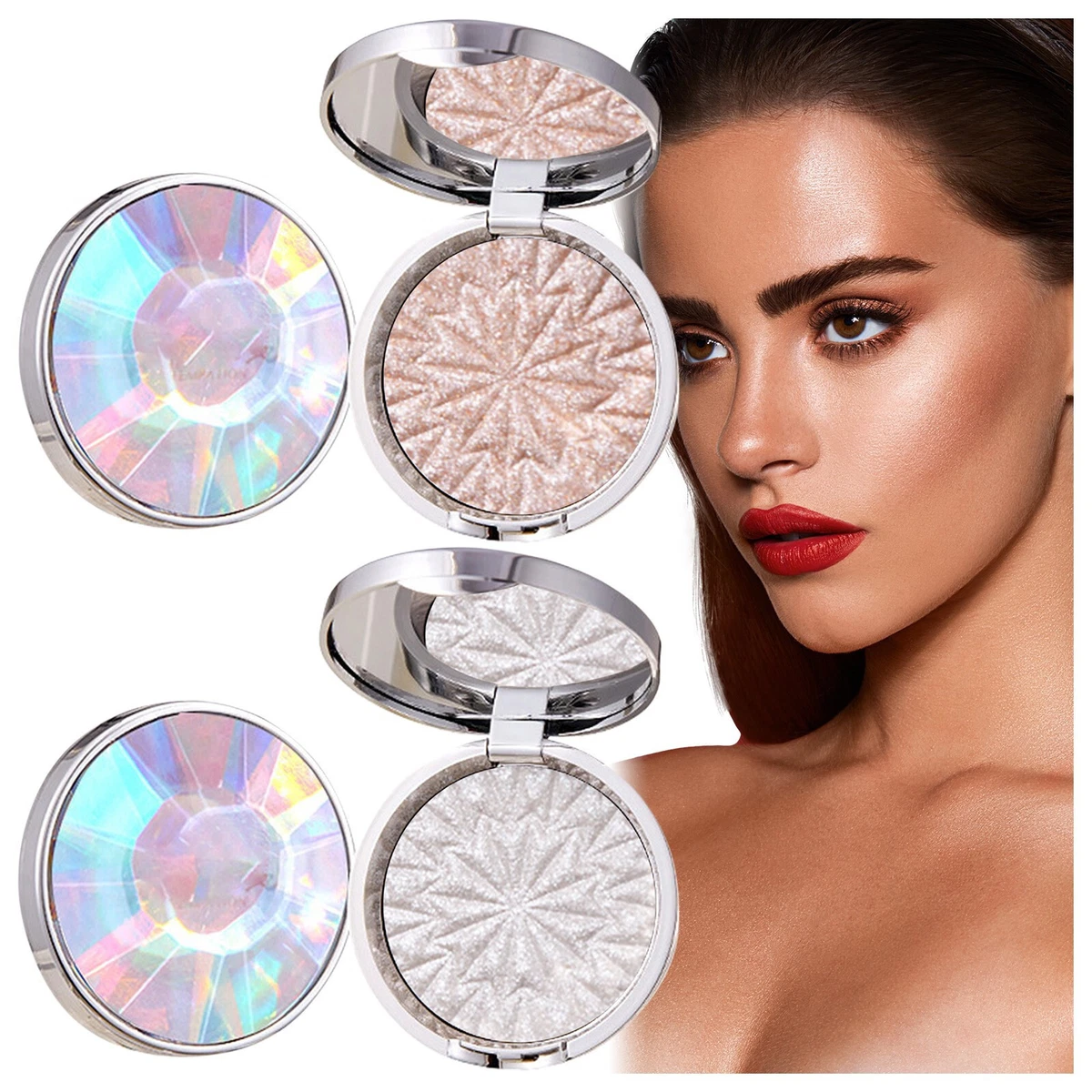 Glitter Highlight Shimmer Glitter Powder Face Brightening Fairy Makeup  Simple