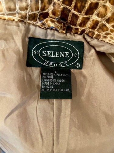 Selene Faux Leather Lightweight Coat Size Large Y2K - Picture 2 of 2