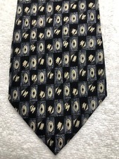 VAN HEUSEN MENS TIE BLACK GRAY BEIGE 4 X 59