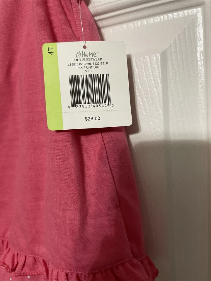 Ropa de dormir de dos piezas Little Me Girls talla 4T Foto 2 de 4