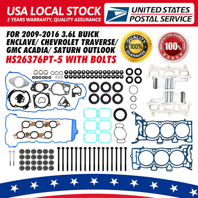 Head Gasket Set Fit 09-16 Chevrolet Tranverse Buick Enclave GMC Arcadia 3.6L