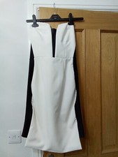 Black and white lipsy dress size 8 with boodtube neckline 
