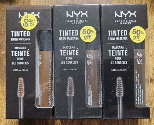 Lot Of 3 NYX Professional Makeup ~ Tinted Brow Mascara ~TBM04 & TBM05 New