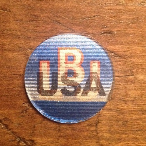 1964 Lyndon Johnson LBJ for the USA Campaign Vari-Vue Flasher Sticker Button. - Picture 3 of 5