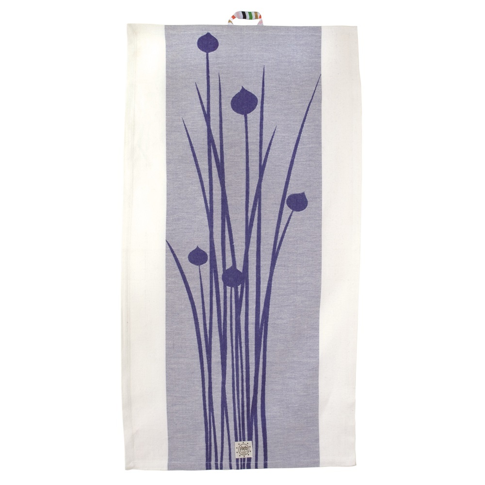 Geschirrtuch SCHNITTLAUCH blau 100% Baumwolle Küchentuch Pluto Produkter Sweden