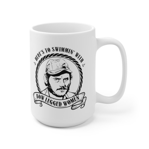 Swimming With Bow Legged Women Ceramic Jaws Themed Coffee and Tea Mug 15oz - Picture 5 of 5