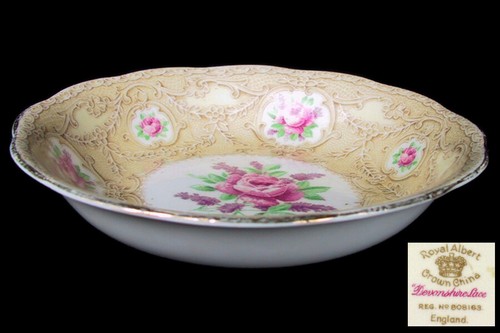 Royal Albert DEVONSHIRE LACE Sweet Bowl England 1st c1925 - Picture 3 of 4