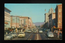 1950s Looking East on Fourth Street Old Cars Stores Signs Kiddytown Santa Ana CA