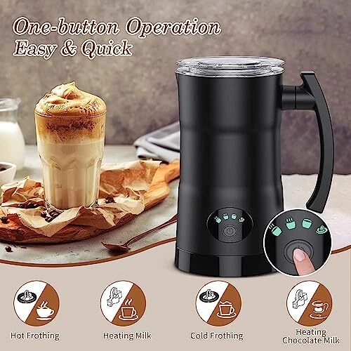 Milk Frother Electric Coffee Frother Warm And Cold Milk Foamer 4 In 1 Automatic Milk Frother Electric Coffee Frother Warm And Cold Milk Foamer 4 In 1 Automatic