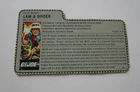 Law & Order 1987 G.I. JOE COBRA File Card Vintage Original