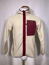 L.L.Bean Mountain Regular Fit Fleece Full Zip Beige Hoodie Jacket Women's MEDIUM