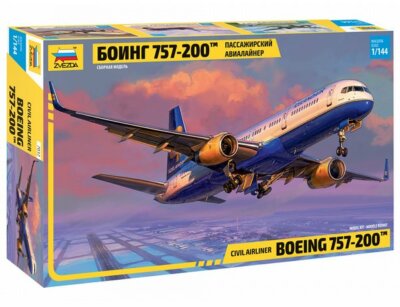 ZVEZDA 1/144 BOEING 757-200 Verkehrsflugzeug MODELLBAUSATZ Flugzeug