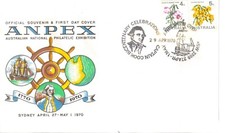 ANPEX Cover Cook Bicentenary Celebrations on cover 4c Sturt's Desert Pea and 5c