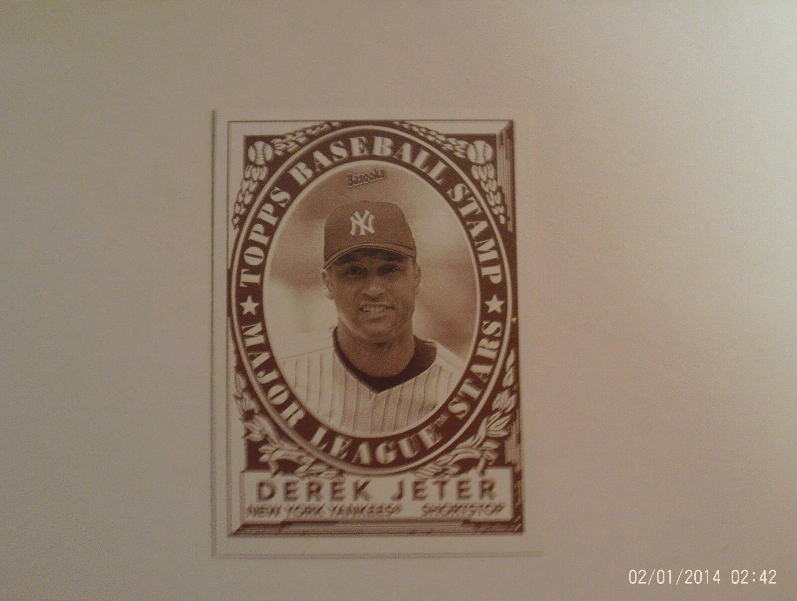 2006 Topps Bazooka Stamps CARD #12 Derek Jeter New York Yankees. Baseball. HOF.