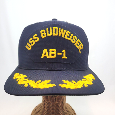 Vintage USS Budweiser AB-1 Hat New Era Pro Model Snapback Size M/L 