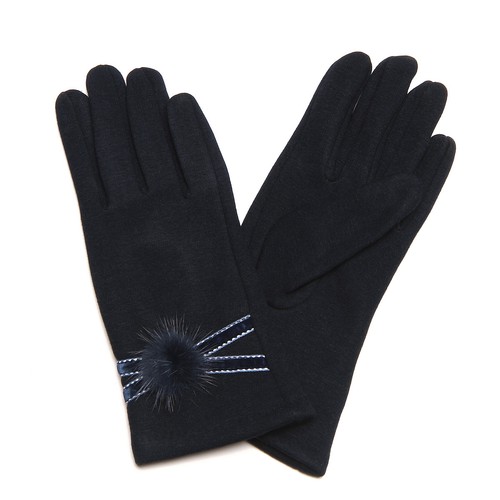 Elegant Women's Winter Thermal Gloves with Velvet Ribbon & Pom - Diff Colors - Picture 23 of 25