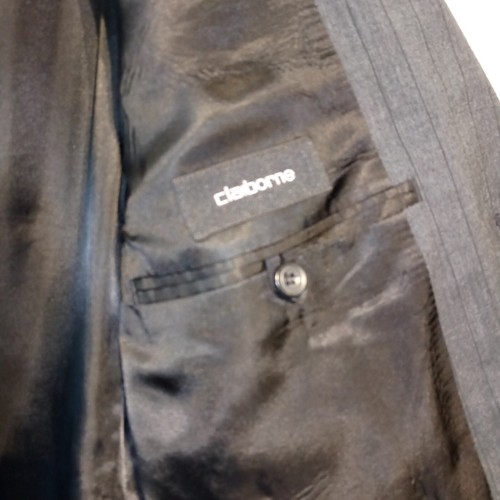 CLAIBORNE 2 pc Men's suit Jacket and Pants 42R 36 x 30 Grey/Black pinstripe - Picture 8 of 12