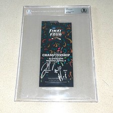 DONTE DIVINCENZO signed autographed VILLANOVA FINAL 4 TICKET BECKETT BAS SLABBED