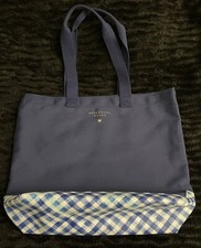 Bath  Body Works Mother's Day 2023 VIP Gingham TOTE BAG ONLY Spring Navy Blue