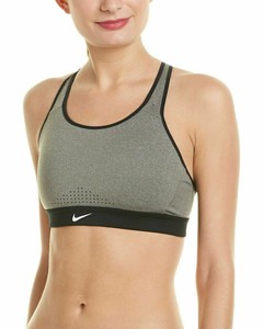 New Nike Dri Fit Strappy Back High Support Sports Bra Gray Black Size Xs Ebay