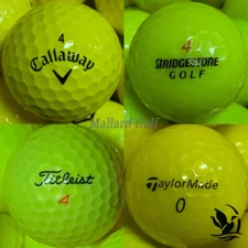 AAA-AAAAA Yellow Value to Mint Condition Used Golf Balls Assorted Brands 