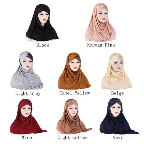 Ramadan Amira Women's Hijab Muslim Long Headscarf Islamic Prayer Head Wrap Shawl - Picture 6 of 47
