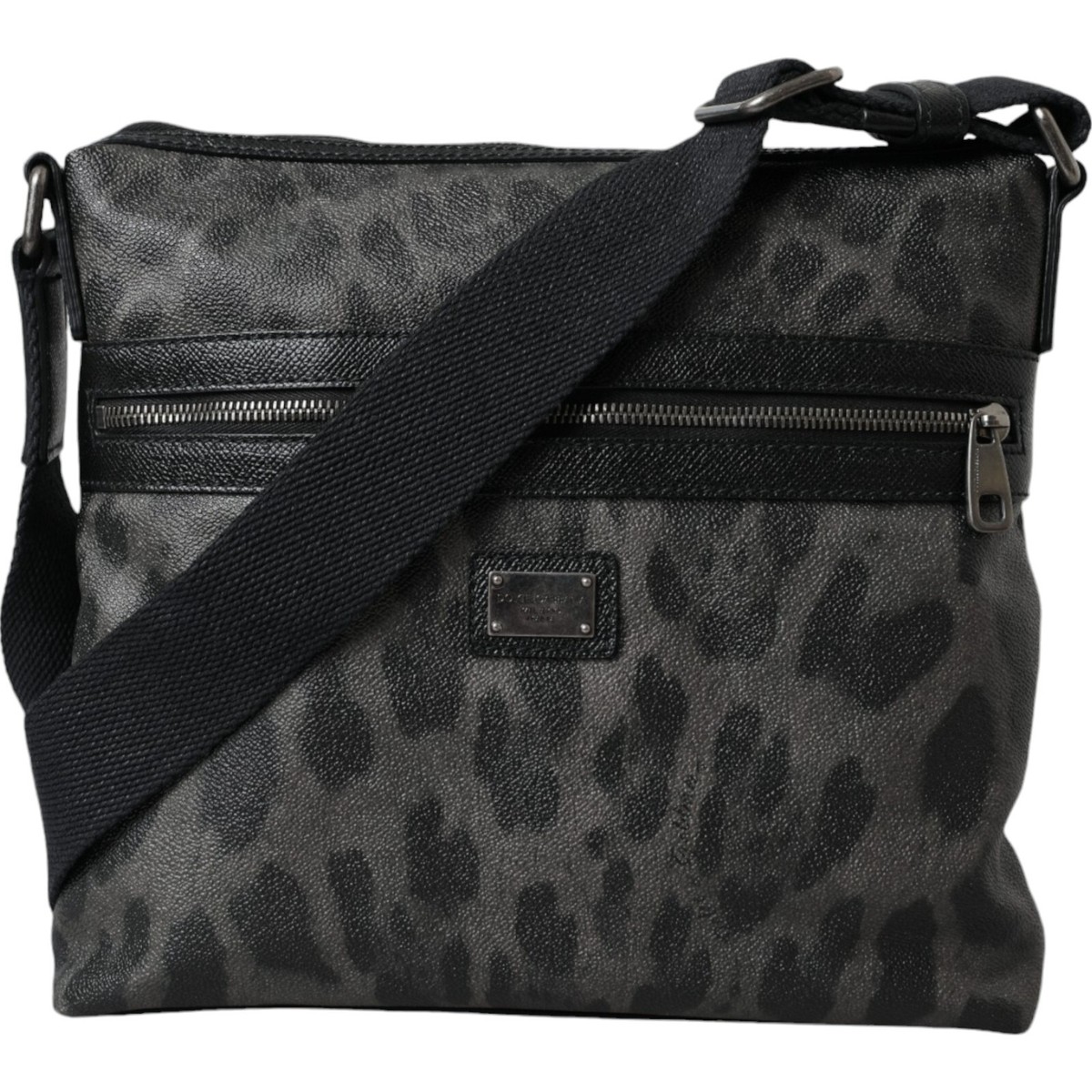 DOLCE & GABBANA Bag Bag Gray Leopard PVC Leather Messenger DOLCE & GABBANA Bag Bag Gray Leopard PVC Leather Messenger
