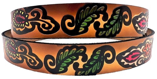 Streets Ahead Brown and Turquoise Studded Sliver Belt  display picture 3