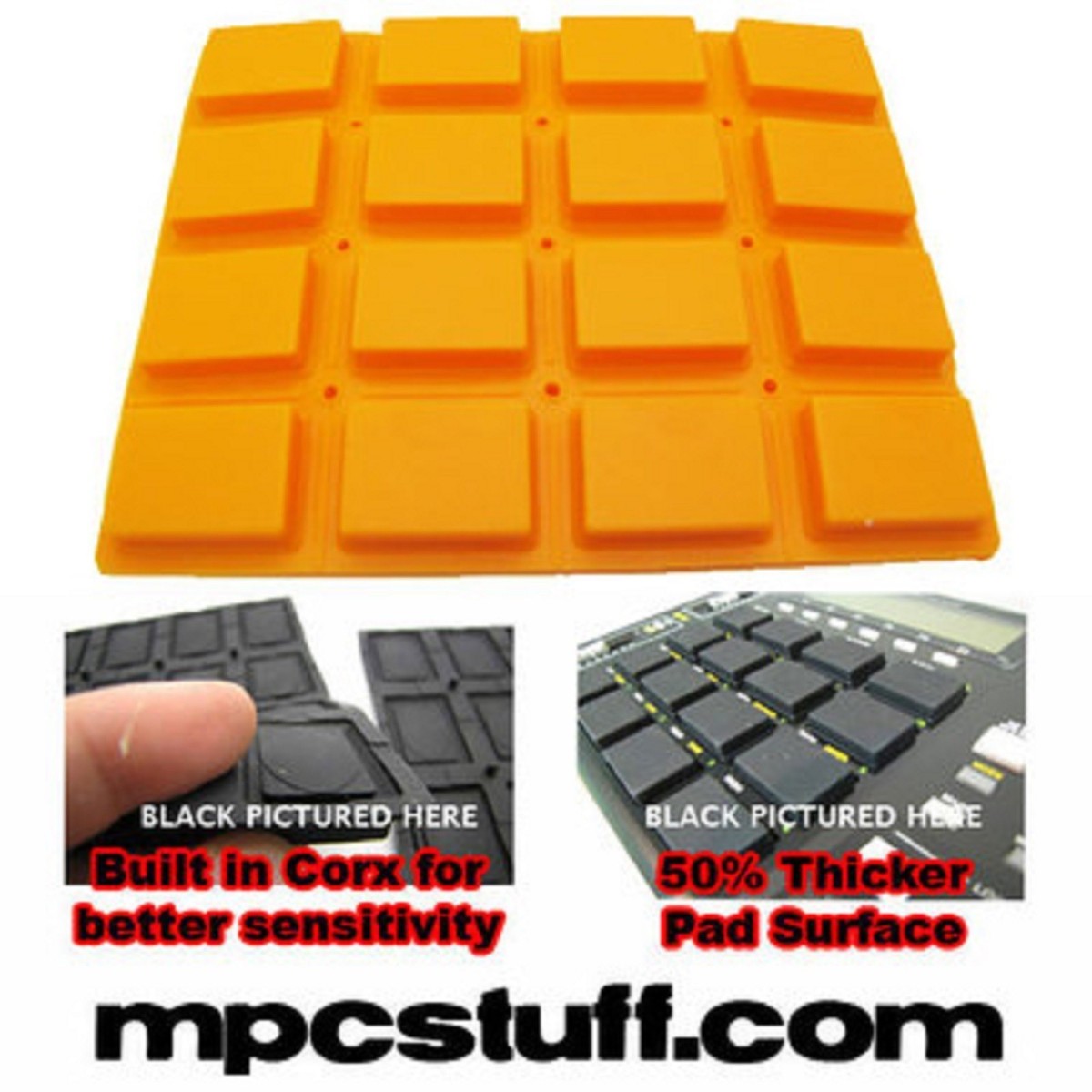 AKAI MPC/MPK対応 Thick Fat Pad クリアー AKAI MPC1000 / MPK61 / MPK88 EXTRA SENSITIVE THICK FAT PAD SET