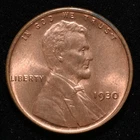 1930-P Lincoln Wheat Cent RD Gem